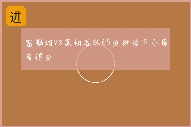 富勒姆vs莱切客队69分钟边卫小角度得分